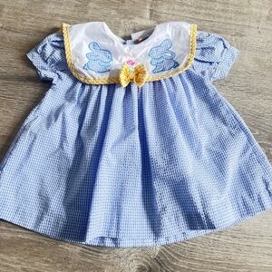 Smocked Dress with bunny 🐰 Accents
